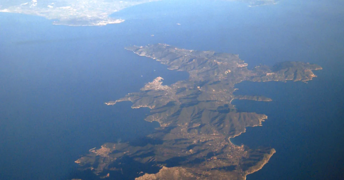 Mediterranean island in Tuscany, Italy