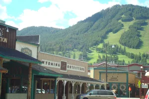 town in the Jackson Hole valley of Teton County, Wyoming, United States